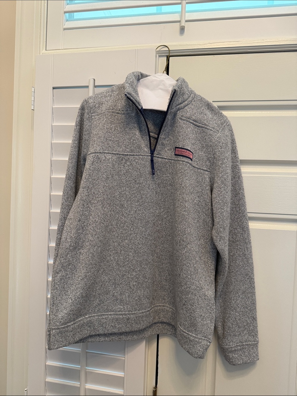 Vineyard Vines Boy’s Heather Gray Quarter-Zip Pullover